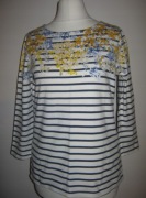 JOULES bluzeczka w paski z kwiatami bawełna 8