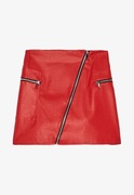 czerwona mini  spódnica trapezowa Bershka  r. S 0739.405.600 eko skóra