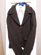 Marc Cain wełniana marynarka brąz r.34/36 xs