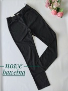 Nowe czarne bawełniane wygodne spodnie damskie Cellbes 42 XL 