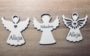 Anioł dekoracja na Piku komunia święta imię personalizacja 20cm