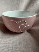 Miseczka różowa w dwa serca