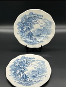 Enoch Wedgwood – talerze COUNTRYSIDE, angielska porcelana blue & white
