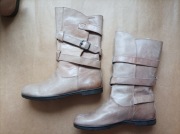 36 23,5cm Vegabond botki sztyblety antypoślizgowe skóra naturalna 