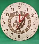 Zegar z herbem drużyny Widzew Łódź