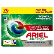 ARIEL ALL IN 1 PODS KAPSUŁKI PRANIE BIAŁE I JASNE 76szt UNIVERSAL CAPS