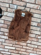 Zara kamizelka futrzana 152 brązowa