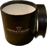 Pudełko okrągłe flower box czarne. 