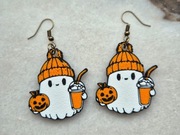 Urocze Kolczyki Duchy na Halloween. Druk 3D