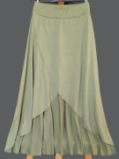 Spódnica szybkoschnąca ze spodenkami rowerowymi kolor szałwiowy r. M