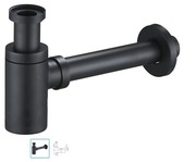 Mexen półsyfon umywalkowy okrągły, czarny