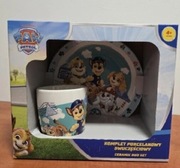 KOMPLET PORCELANOWY PSI PATROL KUBEK I TALERZYK