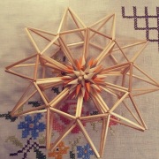 Pająk ludowy gwiazda ozdoby ze słomy sztuka ludowa 