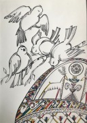 obraz "Wielkanoc"  kolor grafika  30x40 w ramie,
