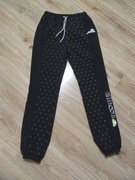 ELLESSE SMILEY damskie spodnie czarne sportowe nadruk buźki stan idealny_ S