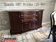 Komoda 180` Wysoka ( 2S-4D) Orzech Włoski Wenge Bekas Producent Mebli 