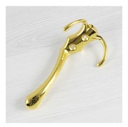 WIESZAK MEBLOWY POTRÓJNY RETRO złoty Mosiądz połys