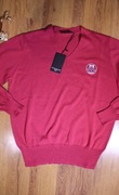 Sweter Glenmuir r. L Flommen różowy dekolt v bawełniany nowy