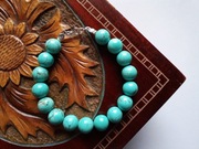 Srebrna turkusowa bransoletka. Howlit. Srebro 925. 