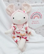 Lalka Myszka Uszyte Uszate ręcznie szyta przytulanka szmacianka handmade