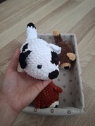 Pluszowy piesek na szydełku 