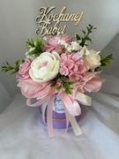 Bukiet prezentowy ze świecami. flower box