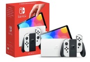 NINTENDO SWITCH QLED WHITE EDITION GWARANCJA + ETUI STAN IDEALNY