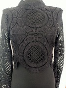 Czarne koronkowe bolerko top bluzka