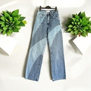 Jeansy Bershka, rozm. 34, patchwork