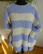 Ręcznie robiony sweter oversize z alpaki i jedwabiu 