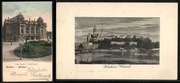 KRAKÓW Teatr Miejski, panorama na Wawel zestaw 2 karty 