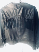 kurtka skóra Zara frędzle biker motocykl