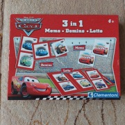 Memo Domino Lotto Cars Clementoni GRA 3 w 1