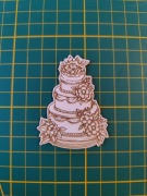 Tort urodzinowy grawer tekturka scrabooking 