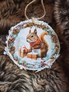 Ozdoba choinkowa hand made Wiewiórka
