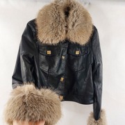 Wyprzedaż Kurtka ramoneska z kożuszkiem M