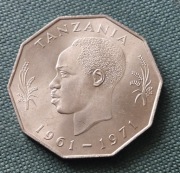 5 Szylingów 1971 Tanzania -Niepodległość