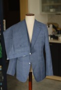 Lekki garnitur Douglas Hayward London, r52 marynarka, 54-56 spodnie, wełna