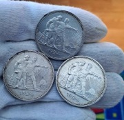 Rosja Ruble 1924 , Srebro , zestaw 3 sztuki , oryginał 100 % 