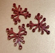 Klocek liść bordowy - 5 szt.