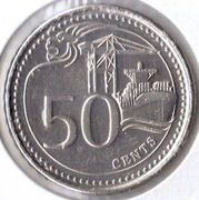 SINGAPUR 50 centów 2013, KM# 348, UNC