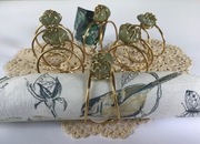 6 szt. Obręcze Bransoletki ozdobne do serwetek z kamieniami nowe