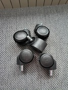 Kółka kauczukowe do fotela obrotowego krzesła biurowego, nowe  5 sztuk