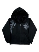 bluza z futerkiem rozpinana tribal y2k jfashion diy fur lolita goth