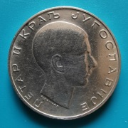 50 dinarów 1938 Jugosławia Piotr II Srebro 0,750 waga 15 g