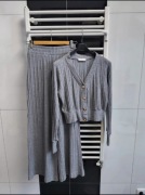 Komplet sweterkowy Lady Drama rozmiar 2 M/L wiskoza rozpinany sweter 