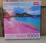Nowe Puzzle 1000 USA Pink Tropical Beach Trefl plaża okazja cenowa