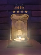 Zabytkowa Lampa Kolejowa – Industrialny Lampion na Świecę Tealight / Loft