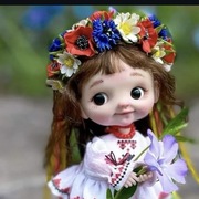 Wianek na głowę dla lalki –Narodowa opaska kwiatowa – lalka korona kwiatowa