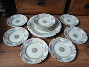 Stary zestaw do ciasta Patera i 12 talerzyków Bavaria 